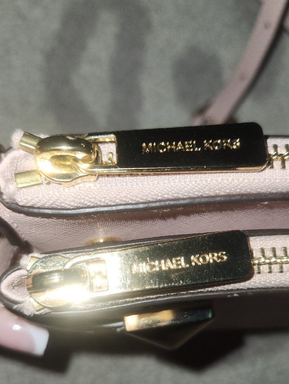 Michael Kors Karla Blush Pink Saffiano Leather Crossbody with Gold Hardware - Picture 6 of 6